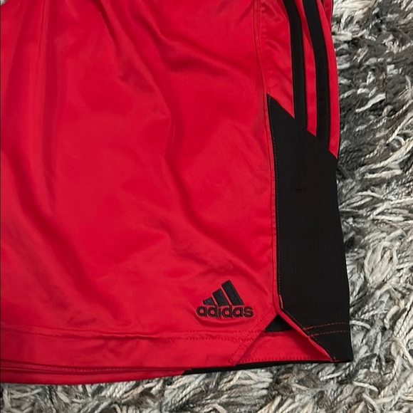 Adidas Red and Black Performance Shorts - Picture 3 of 4
